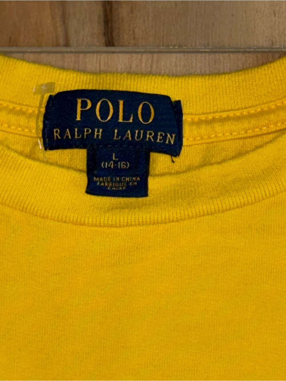 Polo Ralph Lauren Yellow Long Sleeve Crew Tee Boys Large - Picture 3 of 5